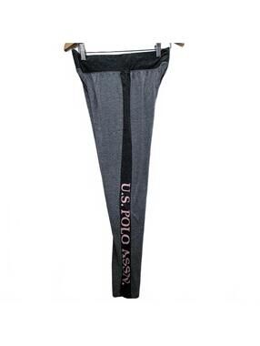 U.S. Polo Assn. Women's Gray Leggings with Pink Detail Size M